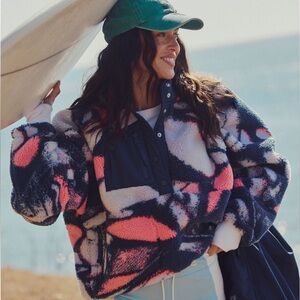 Free people hit the slopes fleece pullover